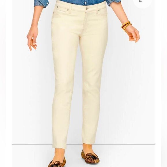 Talbots Women’s Slim Ankle Jean, Light Yellow, Size 6 - Picture 1 of 9